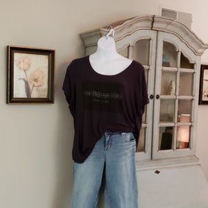 Lane Bryant Navy Blue graphic tshirt